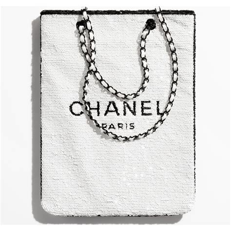 chanel beauty black sequin shopping bag|sparkly chanel bag.